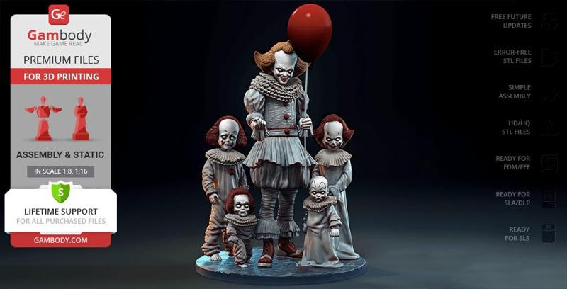 Pennywise 3D Printing Diorama | Assembly