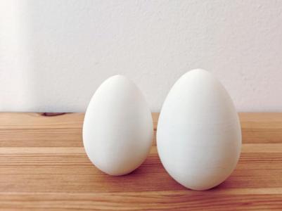 Plain white standing egg