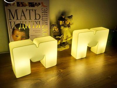 M LETTER LAMP