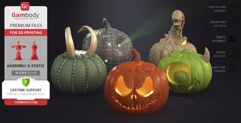 Halloween Pumpkins  Free STL files for 3D Printing | Assembly Models
