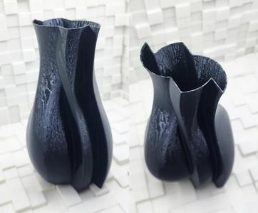 Shifted Spiral Flower Vases