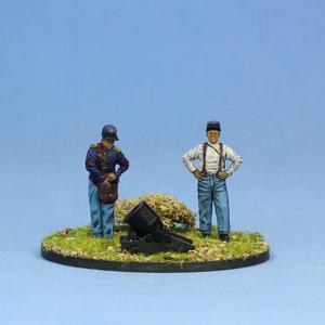 28MM ACW 8 inch siege mortar wooden bed