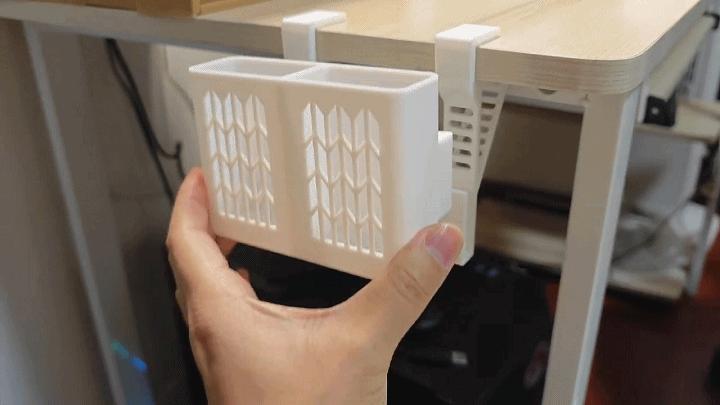 Desk Edge Hollow Storage Box (Glue-Free, Hardware-Free)