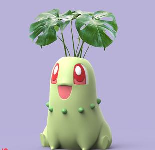 Chikorita Planter (Easy Print No Supports)