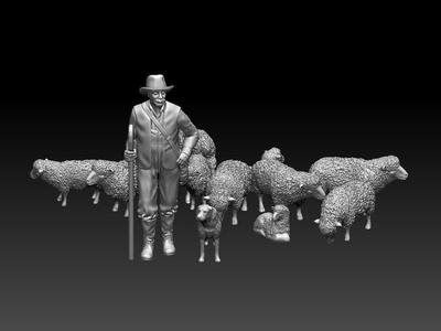 shepherd and sheep