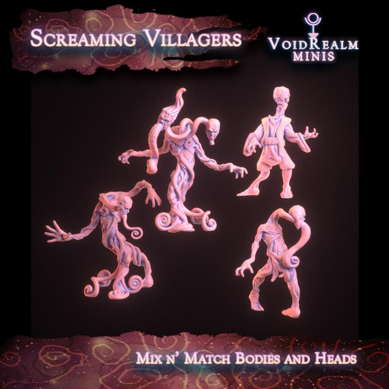 Screaming Villagers Set (interchangeable heads)