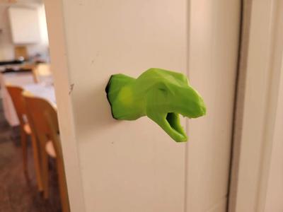 Low Poly T-REX Dinosaur Door Handle / hook – M6
