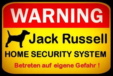 Jack Russell Warnschild