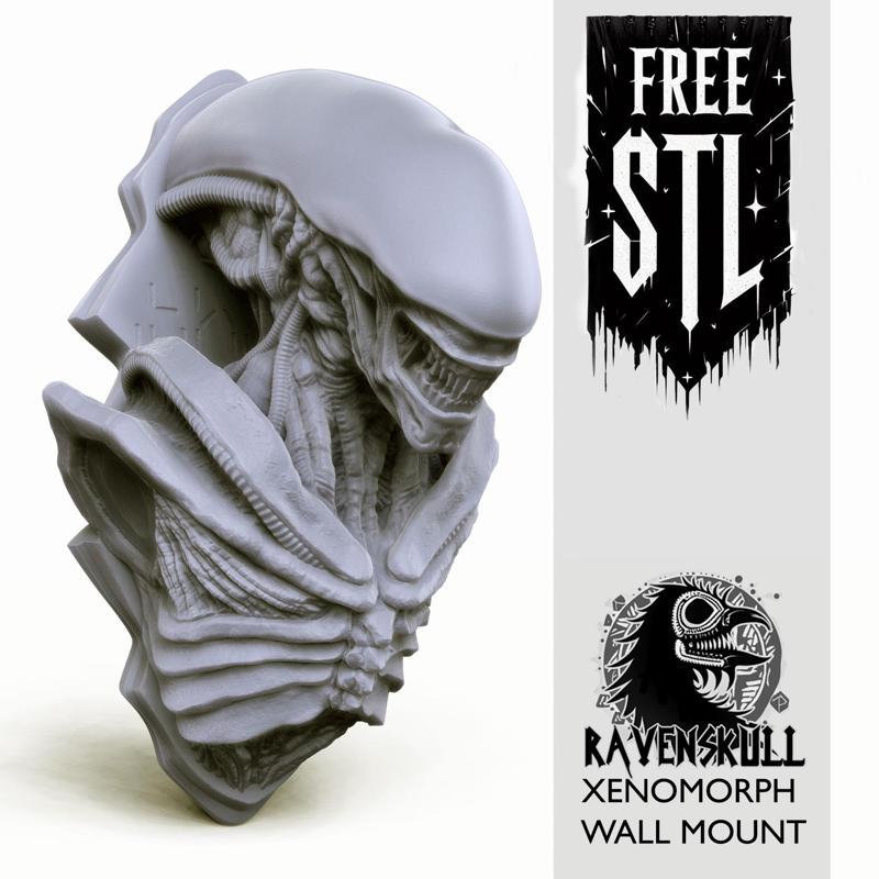 Xenomorph Bust  Wall Mount