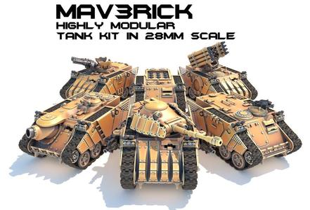 MAV3RICK – Modular Sci-Fi Tank Kit in 28mm Scale
