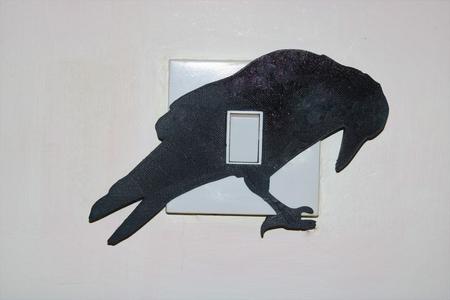 Raven light switch cover
