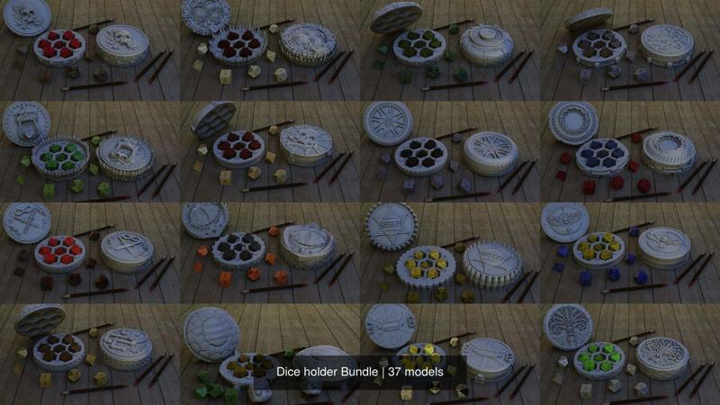 Dice holder Bundle 3D Model Collection