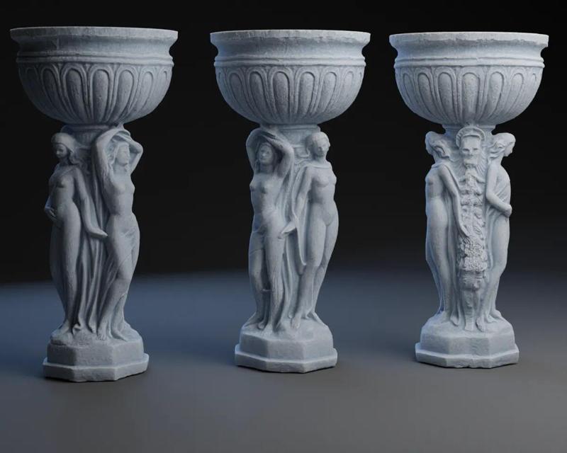 Three Muses Goblet / Vase
