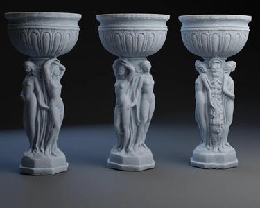 Three Muses Goblet / Vase