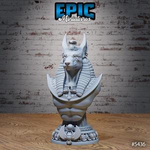 Anubis God Bust / Egyptian Deity Decoration / Collectible God of Death / Pyramid Figure / Desert Ruler Statue / Sand Encounter