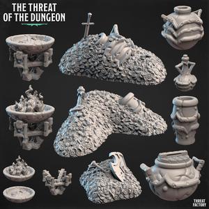 Dungeon decorations : Treasures, vases & brasero [BUNDLE]