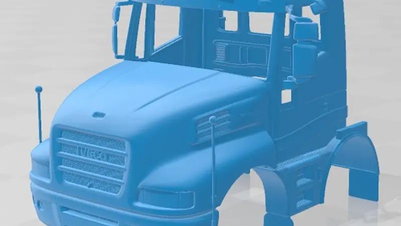 Iveco Strator Tipper Truck 4 Axle 2014 Printable Body Cabin