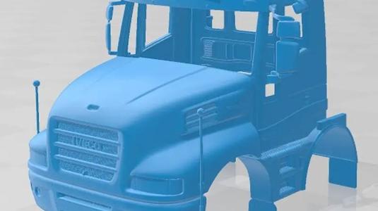 Iveco Strator Tipper Truck 4 Axle 2014 Printable Body Cabin