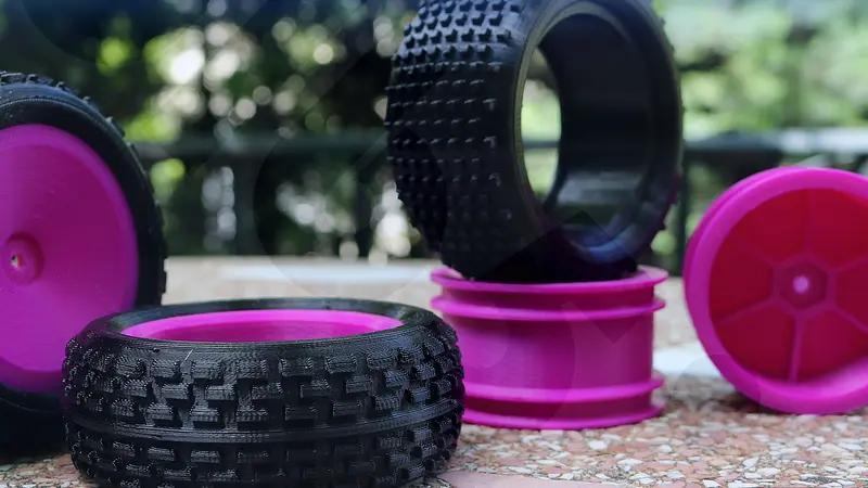 MyRCCar Buggy Wheels, 1/10 RC Car Rims and Tyres
