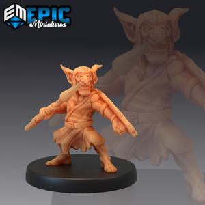 Wicked Goblin Tribe Spear & Shield Warrior / Green Skin Army Soldier / Classic Creature