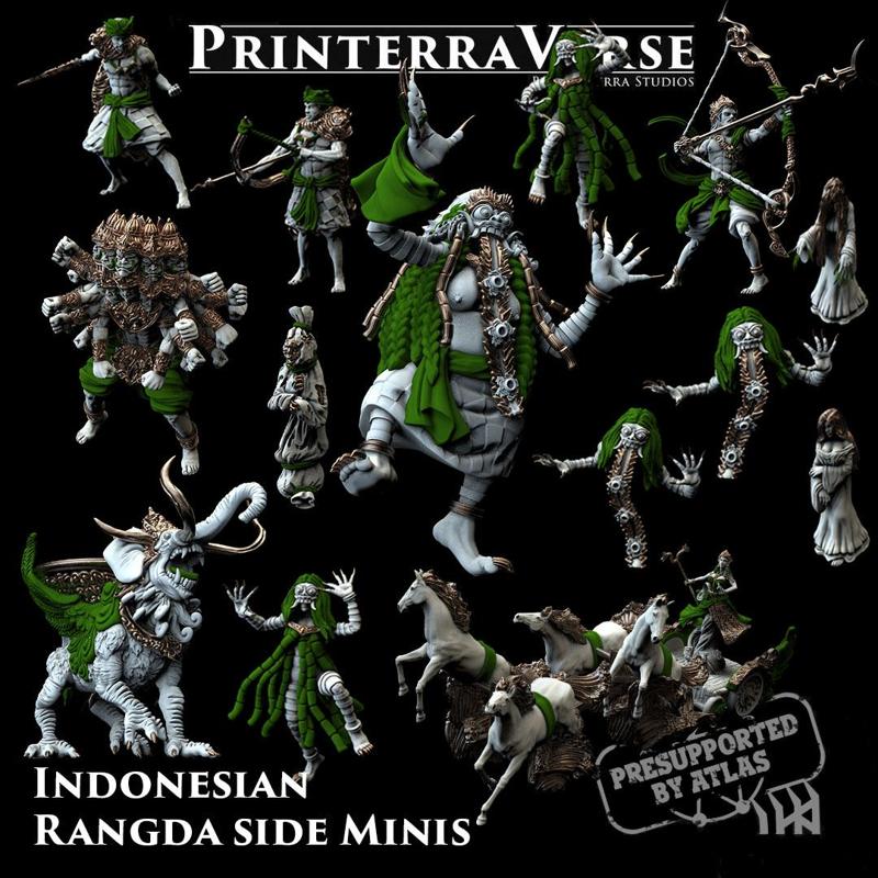 006 EMERALD Indonesian Myth Rangda Side Minis