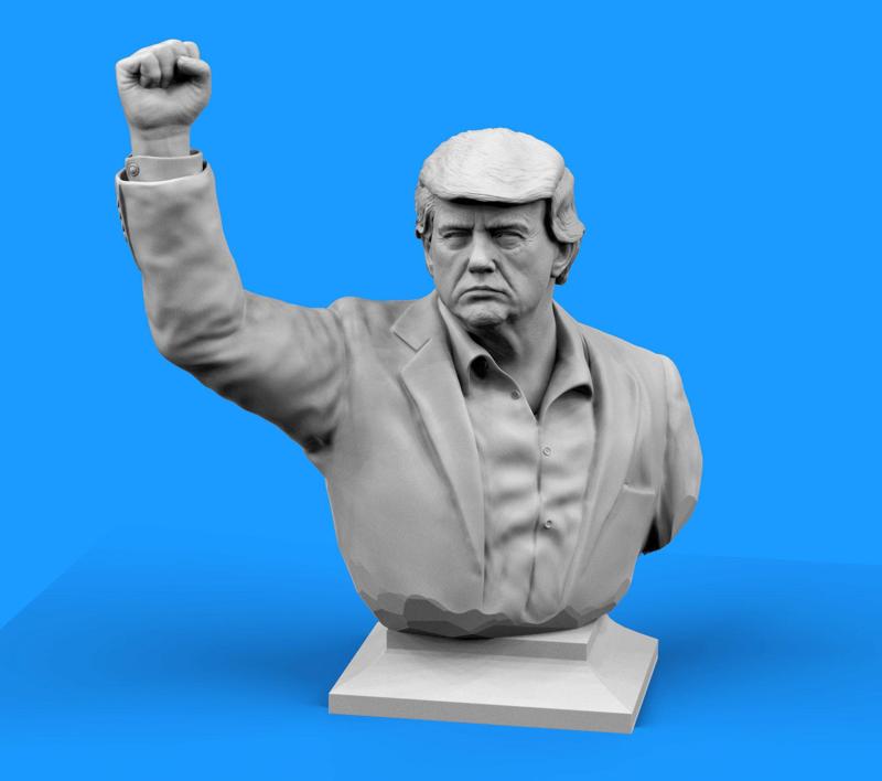 Donald Trump Fight Statue