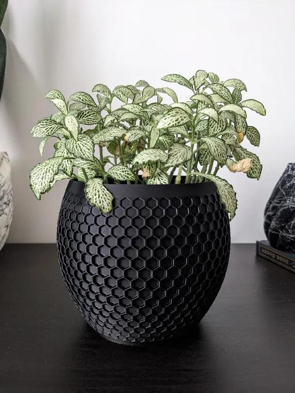 Faded Honeycomb Planter