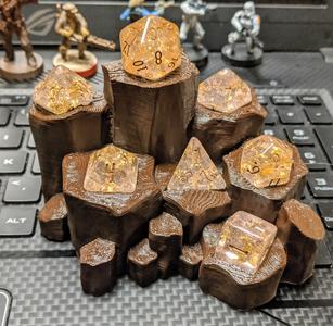 Columnar Basalt – Dice Set Display