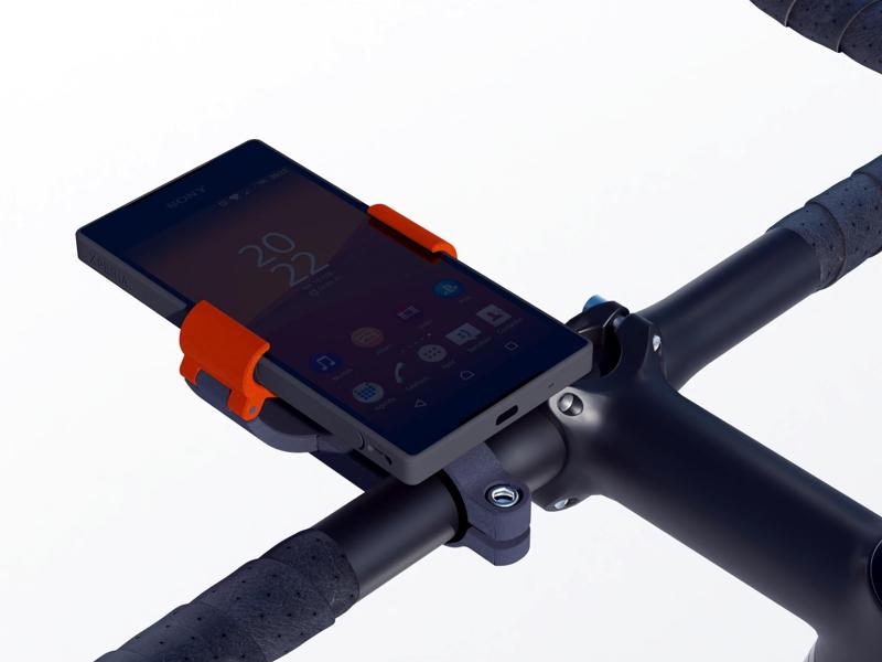 Snapping Handlebar Mobile phone Clamp