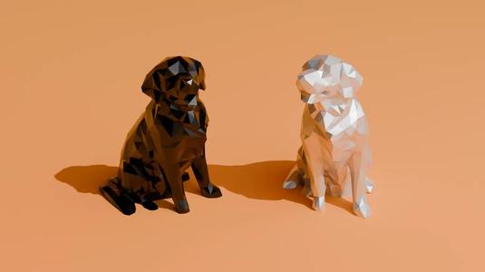 Low Poly Golden Retriever