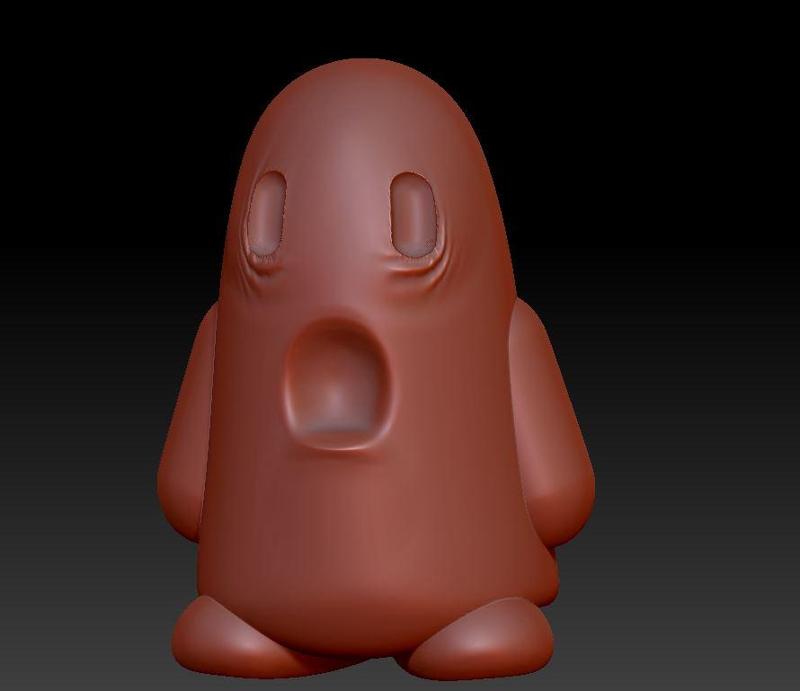 Sad Ghost Crying W Arms.stl