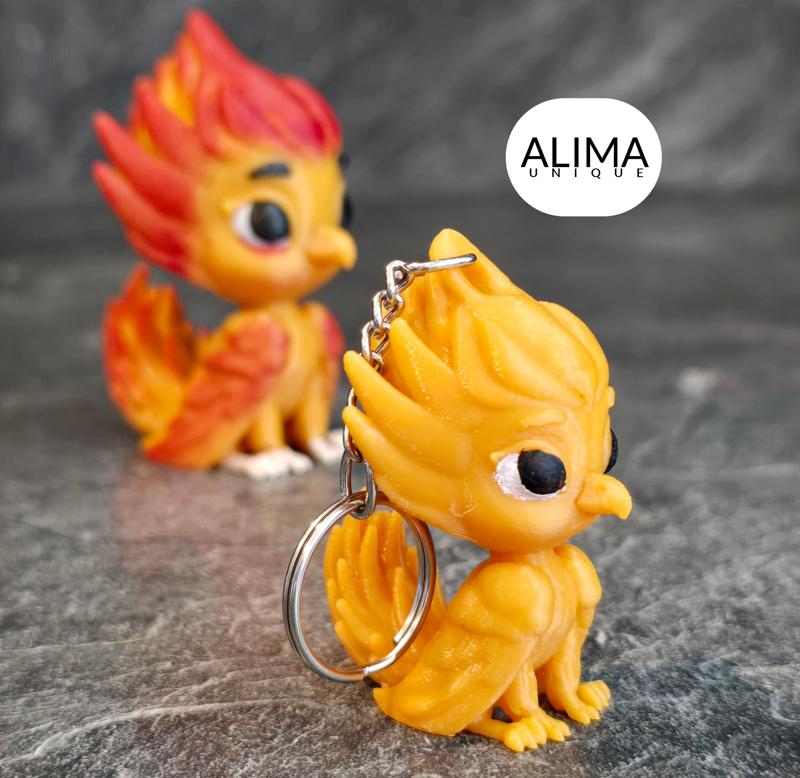 Baby phoenix + keychain