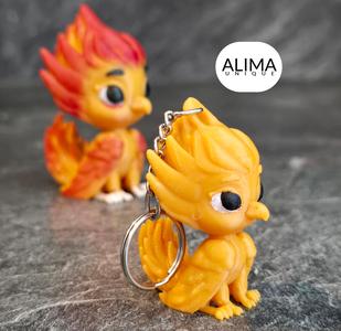 Baby phoenix + keychain