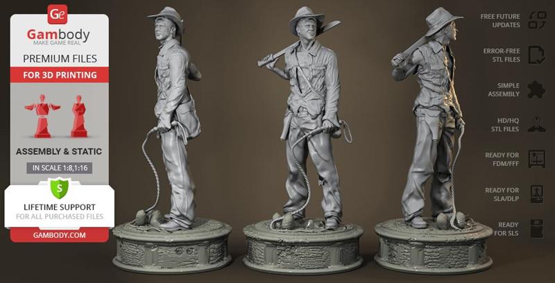 Indiana Jones 3D Printing Figurine | Assembly