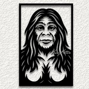mom bigfoot wall art sasquatch home decor
