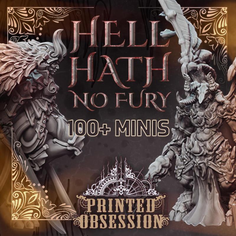 Hell Hath No Fury – Full Pack – 70 ready to print STLs [Pre-Supported]