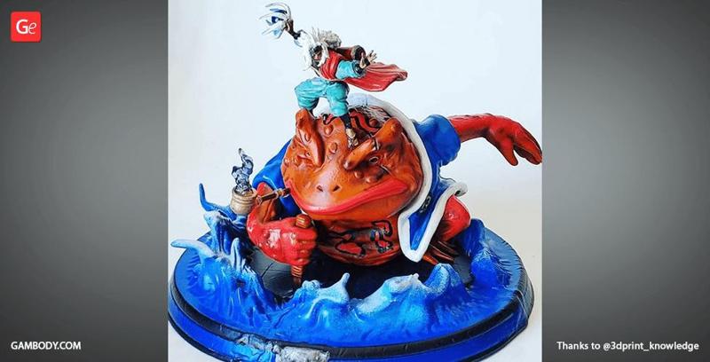 Jiraiya & Gamabunta in Diorama STL files for 3D Printing | Assembly Model