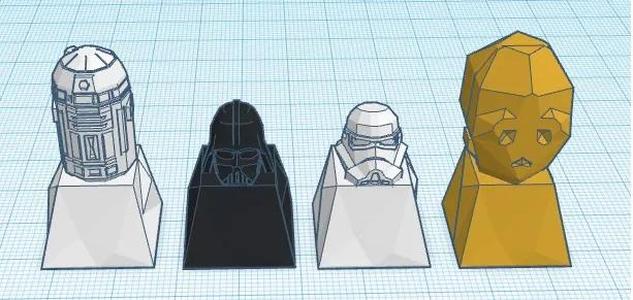 darth vader lowpoly keycap