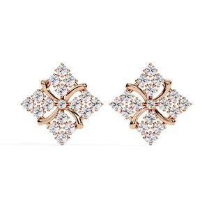 Diamond Studs Earrings 360 animation renders 3dm stl details