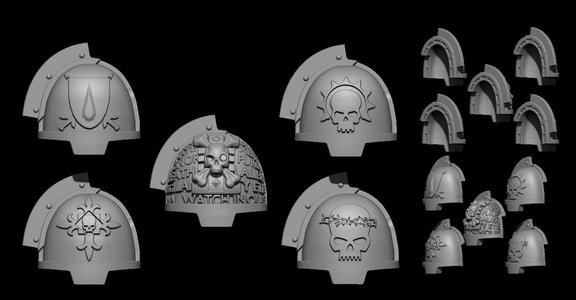 primaris agressors shoulders for deathwatch 100% fit