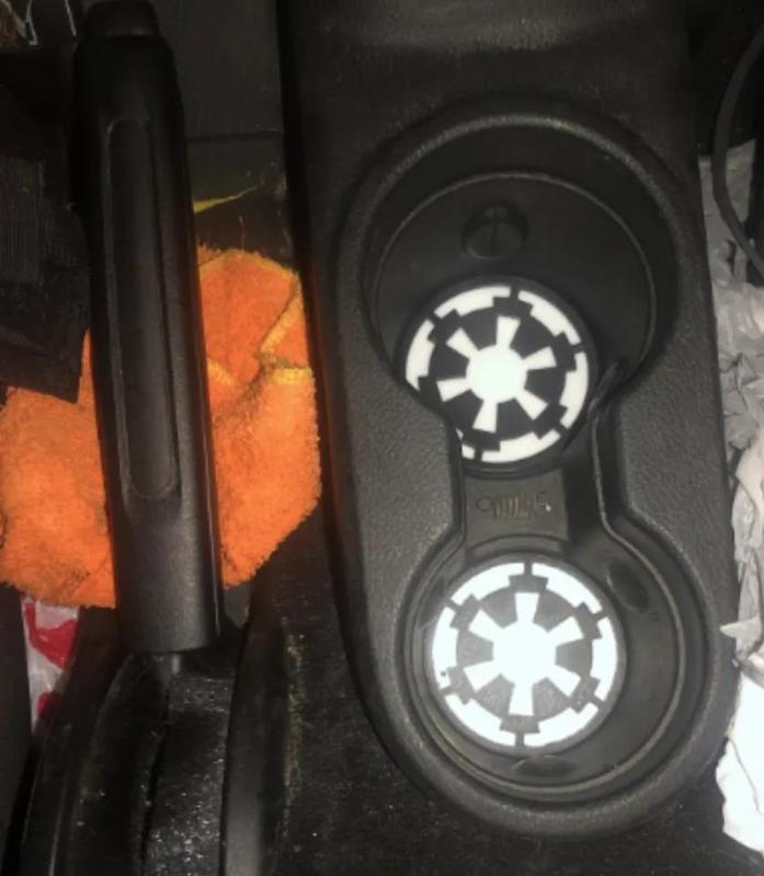 Jeep Wrangler JK Star Wars Imperial Cog Cupholder Inserts