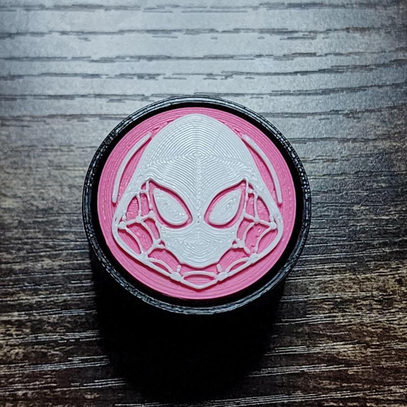 Ghost Spider Gwen Clicker Fidget and Keychain