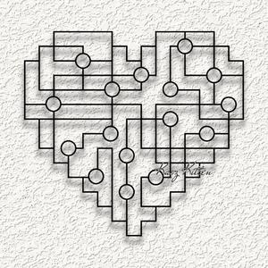 heart circuit boa wall art home decorl