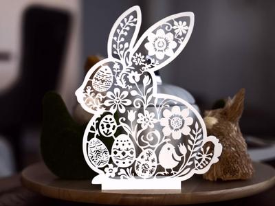 easter bunny silhouette decor