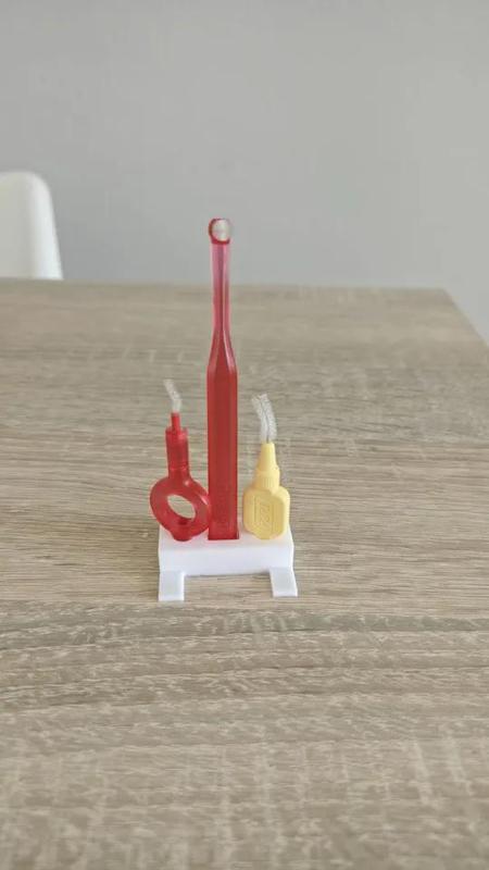 curaprox and tepe toothbrush stand