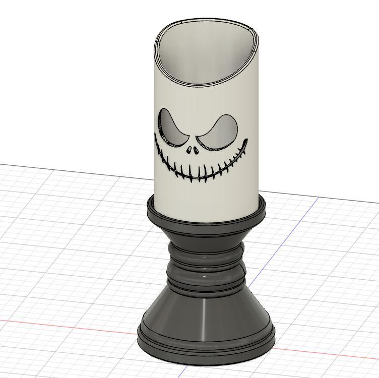 Jack Skellington Tea Light Candle.stl