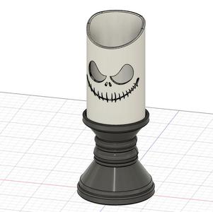 Jack Skellington Tea Light Candle.stl