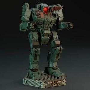 MWO Shadow Hawk STL Files for 3D Printing | Assembly Model