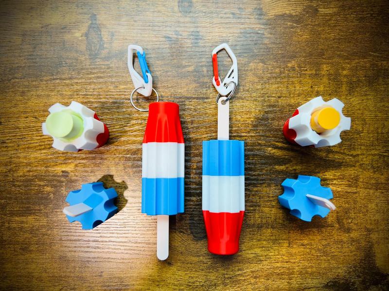 Premium Popsicle Chapstick Click Container