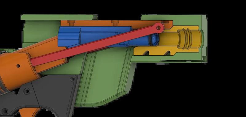 No Brass! Brassless breech for the Smiley blaster.